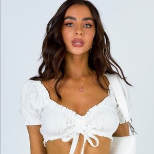 Princess Polly, size 2, white, “The Anar Top”